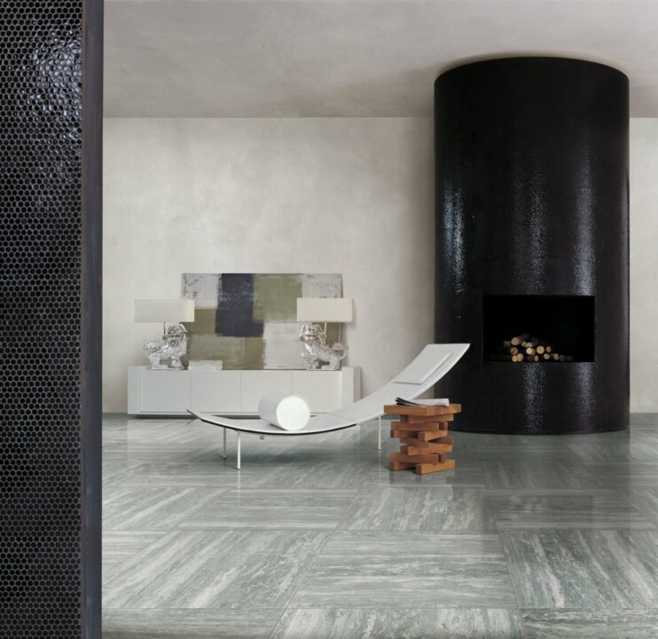 This is an image of the tile product I-Travertini Grey Matte.