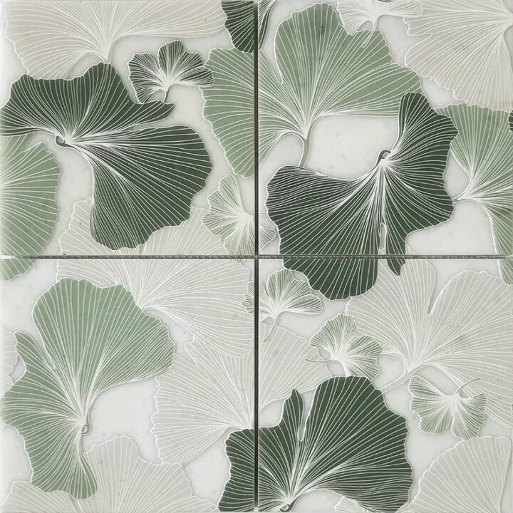 This is an image of the tile product Gingko Green.